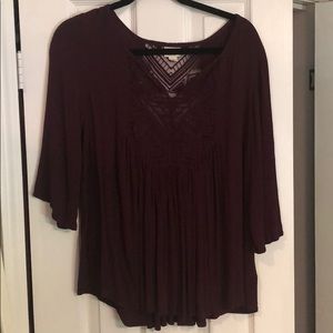 Burgundy blouse